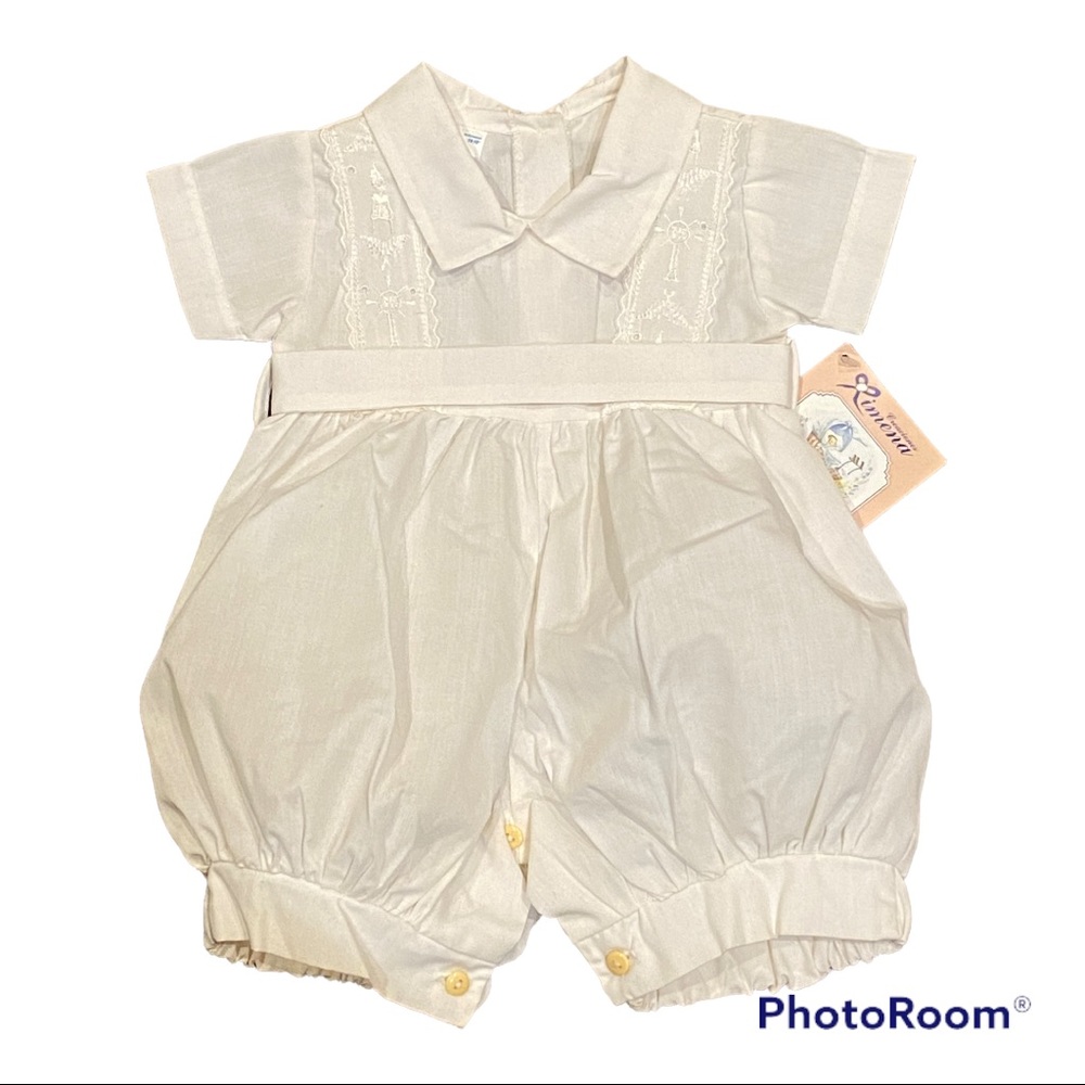 Boutique bubble romper boy